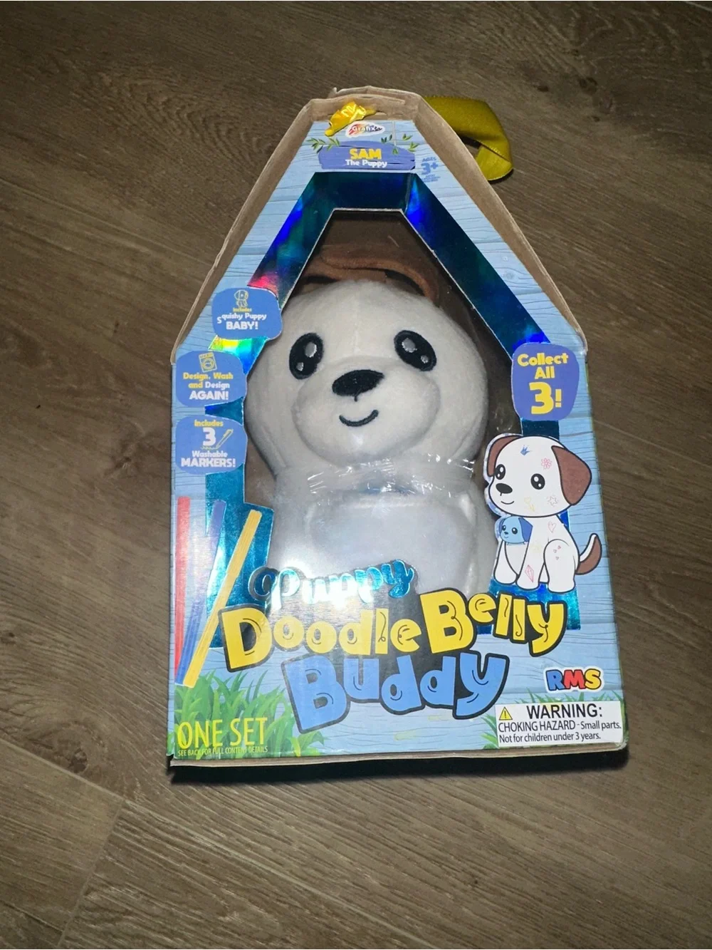 Doodle Belly Buddy Puppy Plush - White